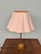 Vintage Table Lamp with Lampshade in Glass and Brass, 1980s 12