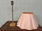 Vintage Tischlampe mit Lampenschirm aus Glas & Messing, 1980er 8