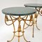 Italian Gilt Metal and Marble Side Tables, 1950s, Set of 2 5