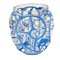 Emaillierte Swirl Vase aus Kristallglas & Blau von Lalique, 1926 1