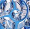 Emaillierte Swirl Vase aus Kristallglas & Blau von Lalique, 1926 4