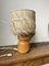 Vintage Wood and Straw Lamp, 1950s, Image 1