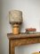 Lámpara vintage de madera y paja, años 50, Imagen 6
