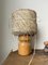 Lámpara vintage de madera y paja, años 50, Imagen 5