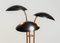 Stehlampe aus Messing mit schwarzen Lampenschirmen von Bröderna Malmström Metalware Factory, 1957 4