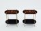 Bronze Bamboo Wood Marquetry Side Tables from Maison Baguès, 1940s, Set of 2 1