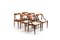 Esszimmerstühle aus Teak von Johannes Andersen für Uldum Møbelfabrik, 1950er, 6er Set 1