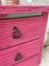 Vintage Pink Rattan Chest of Drawers, 1950s 25