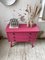 Vintage Pink Rattan Chest of Drawers, 1950s 39