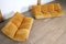 Vintage Papillon Sofas in Mustard Suede by Guido Rosati for Giovannetti, Italy, 1970s, Set of 2 5
