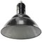 Lámpara colgante francesa industrial vintage grande esmaltada en negro, Imagen 3