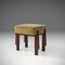 Art Deco Stool with Green Upholstery, France, 1930s, Image 1