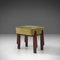 Art Deco Stool with Green Upholstery (3 Pieces), France 1930s, Image 1