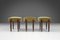 Art Deco Stool with Green Upholstery (3 Pieces), France 1930s 11