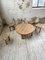 Circular Elm Coffee Table and Stools, 1950s, Set of 5 27