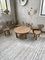 Circular Elm Coffee Table and Stools, 1950s, Set of 5, Image 29