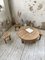 Circular Elm Coffee Table and Stools, 1950s, Set of 5 8