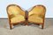 Art Deco Blond Mahogany Chairs, 1940, Set of 2 1