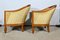 Art Deco Blond Mahogany Chairs, 1940, Set of 2, Image 3