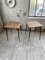 Modern Wood and Metal Tables, 1950s, Set of 2 1