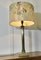 Tall Brass Corinthian Column Table Lamp with Shade, 1920s 6