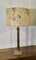 Tall Brass Corinthian Column Table Lamp with Shade, 1920s, Image 1