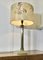 Tall Brass Corinthian Column Table Lamp with Shade, 1920s 4