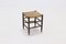 Vintage French Oak and Rush Stool, 1950s 2