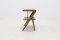 Sculptural Two Tone Teak and Blonde Oak Side Table, 1960s 5