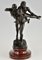 Alfred Boucher, Au But Skulptur von 3 nackten Läufern, 1890, Bronze auf Marmorsockel 8