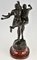 Alfred Boucher, Au But Skulptur von 3 nackten Läufern, 1890, Bronze auf Marmorsockel 6