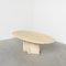 Oval Travertine Coffee Table, Italy, 1970s 1