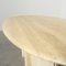 Oval Travertine Coffee Table, Italy, 1970s 4
