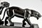 Irenee Rochard, Art Deco Panthers, 1930, Metall auf Marmorsockel 6