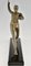 Limousin, atleta Art Déco con lanza o lanzador de jabalina, 1930, metal sobre base de mármol, Imagen 9