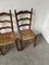 Vintage Oak and Straw Chairs, 1950s, Set of 5 8
