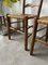 Vintage Oak and Straw Chairs, 1950s, Set of 5, Image 14