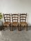 Vintage Oak and Straw Chairs, 1950s, Set of 5, Image 1