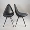 Black Leather & Steel Drop Chair by Arne Jacobsen for Sas Hotel, Copenhagen, 1958, Image 3
