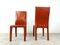 Red Leather Dining Chairs by Arper Italy, 1980s, Set of 6 6