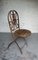 Sedia pieghevole in metallo con seduta in legno, Immagine 2