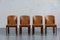 Vintage Brown Leather Dining Chairs Model 330 by Silvio Coppola for Bernini , Italy, 1970s, Set of 4 1