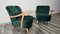 Mid-Century Fabric Green Armchair 10