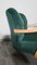 Mid-Century Fabric Green Armchair, Image 9