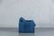 Vintage Maralunga Blue Armchair by Vico Magistretti for Cassina, Italy, 1970s 3