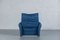 Vintage Maralunga Blue Armchair by Vico Magistretti for Cassina, Italy, 1970s 5