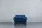 Vintage Maralunga Blue Armchair by Vico Magistretti for Cassina, Italy, 1970s 2