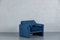 Vintage Maralunga Blue Armchair by Vico Magistretti for Cassina, Italy, 1970s, Image 1