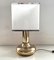 Italian Table Lamp with Square Acrylic Glass Lampshade from Lamper Milano, 1970s 1