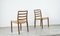 Danish 85 Dining Chairs in Teak and Wool by Niels Otto Møller, 1960s, Set of 2, Image 7
